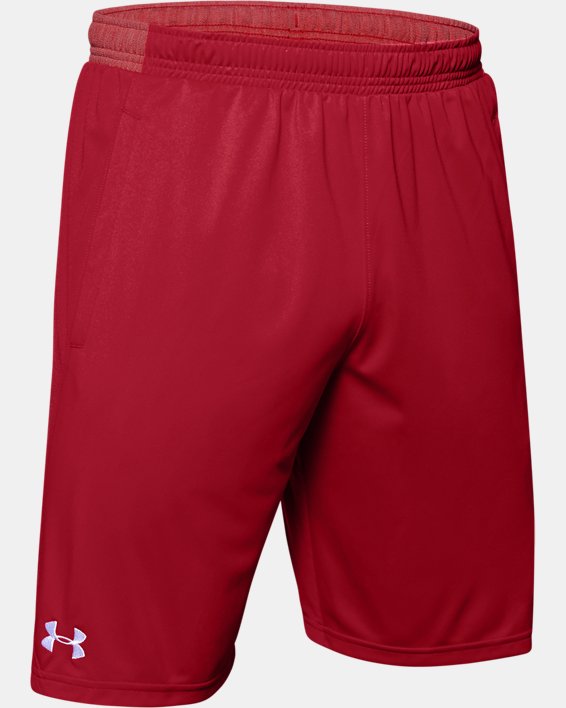 Men's UA Locker 9" Pocketed Shorts, Red, pdpMainDesktop image number 4
